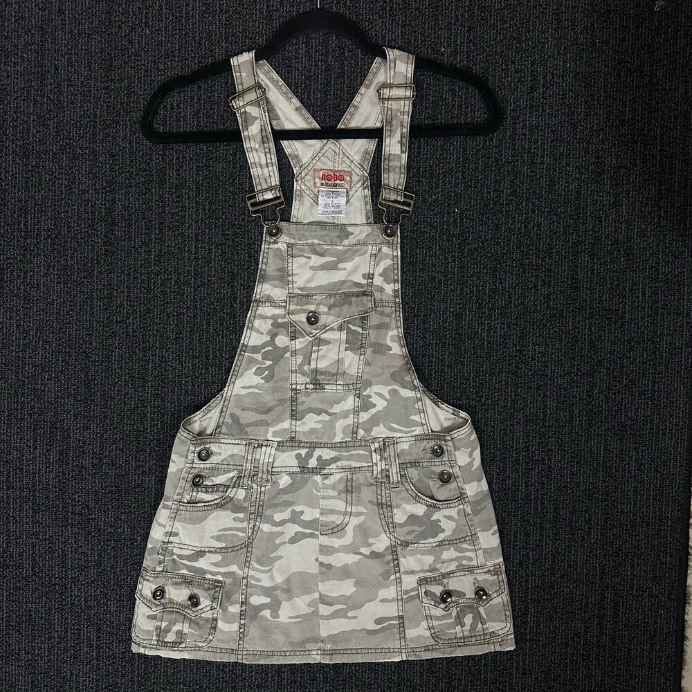 NOBO No Boundaries Camo Print Skirt Overalls Y2K 2000s Juniors Size 3 / XS